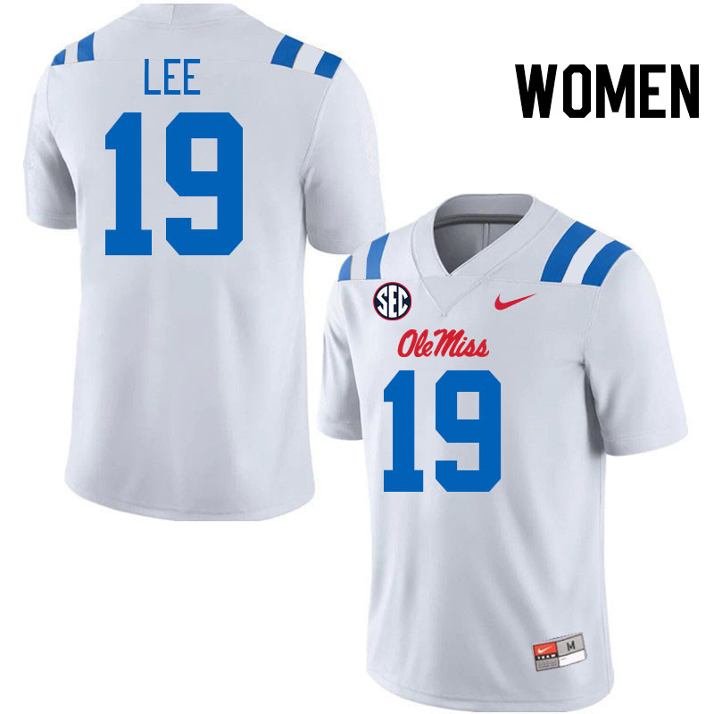 Women #19 Cayden Lee Ole Miss Rebels 2024 New Uniforms College Football Jerseys Stitched-White